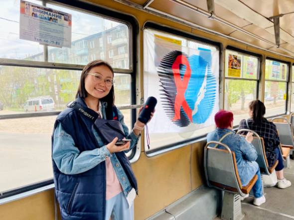 По Улан-Удэ проехал «профилактический трамвай» по ВИЧ-инфекции
