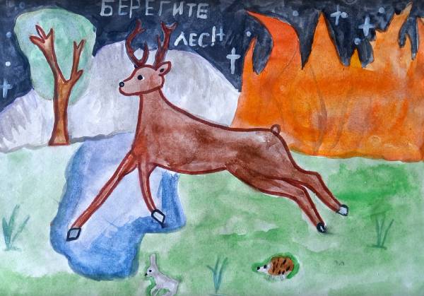 В Бурятии прошел конкурс детского рисунка «Защитим лес от пожаров!»