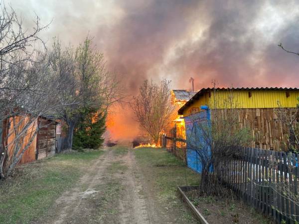 В Иркутской области на крупном пожаре в садоводстве сгорели 90 домов и построек 