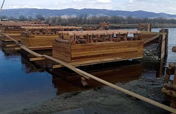 В Бурятии строят новый мост из лиственницы 