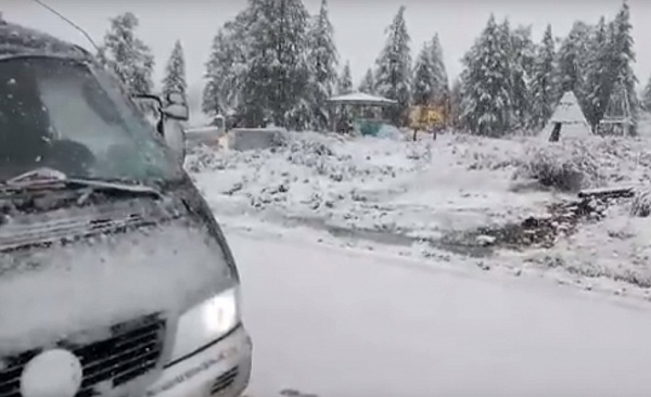 В Бурятии в июле выпал снег (видео)